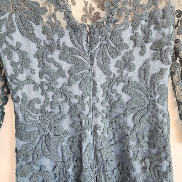 Tadashi‎ Shoji Embroidered Floral Sheer Sheath Dress - Picture 7 of 8